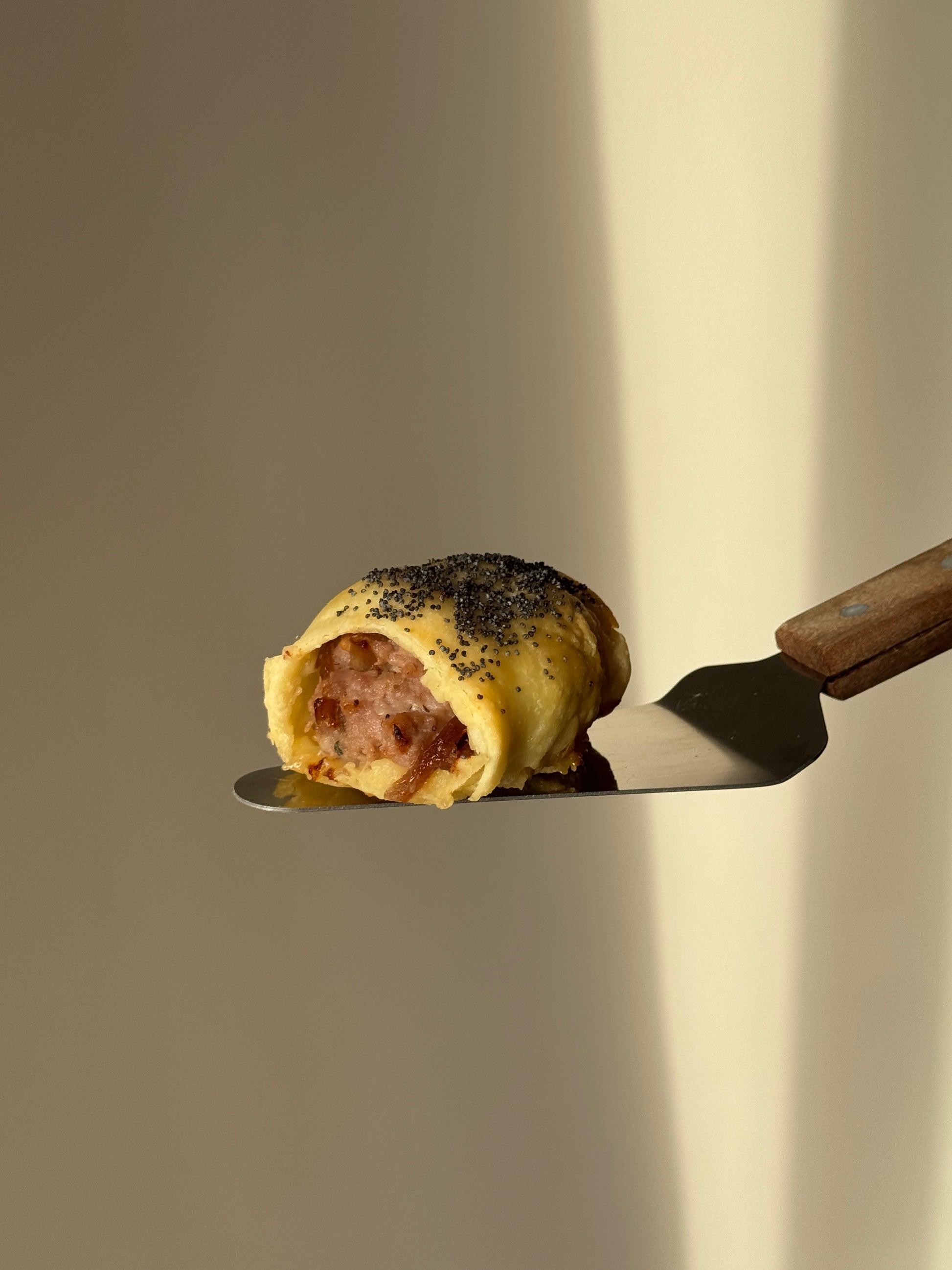 Gluten Free sausage roll close up
